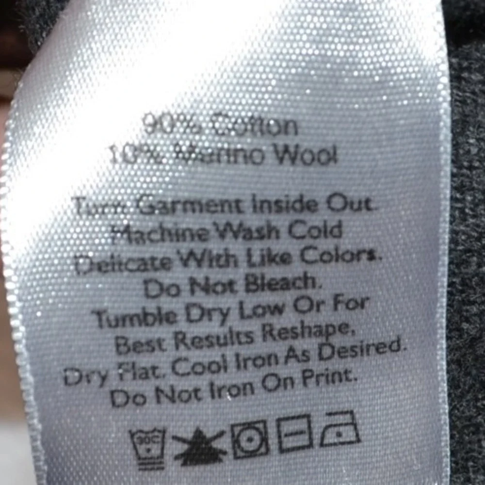 Eddie Bauer Mens 2XL Gray‎ Cotton Merino Wool 1/4 Zip Pullover Sweater